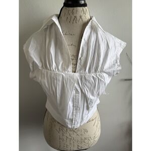 Akira Cotton Blend white Zip At‎ the Back size small Corset